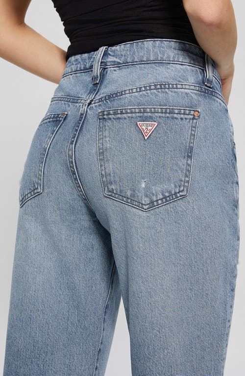 Guess High Rise Cuffed Boyfriend Jeans In Nonsense