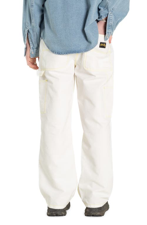 Shop Stan Ray Big Job Baggy Straight Leg Corduroy Painter Pants In Natural Bedford Cord