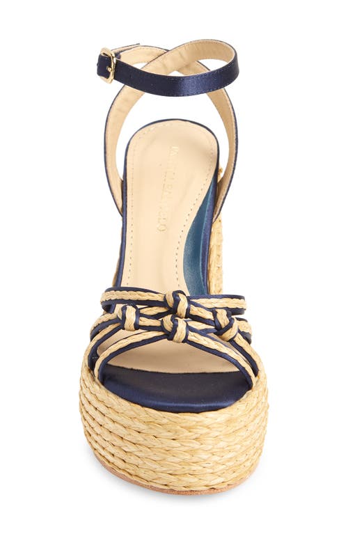 Shop Paloma Barceló Paloma Barcelo Melha Ankle Strap Platform Sandal In Indigo