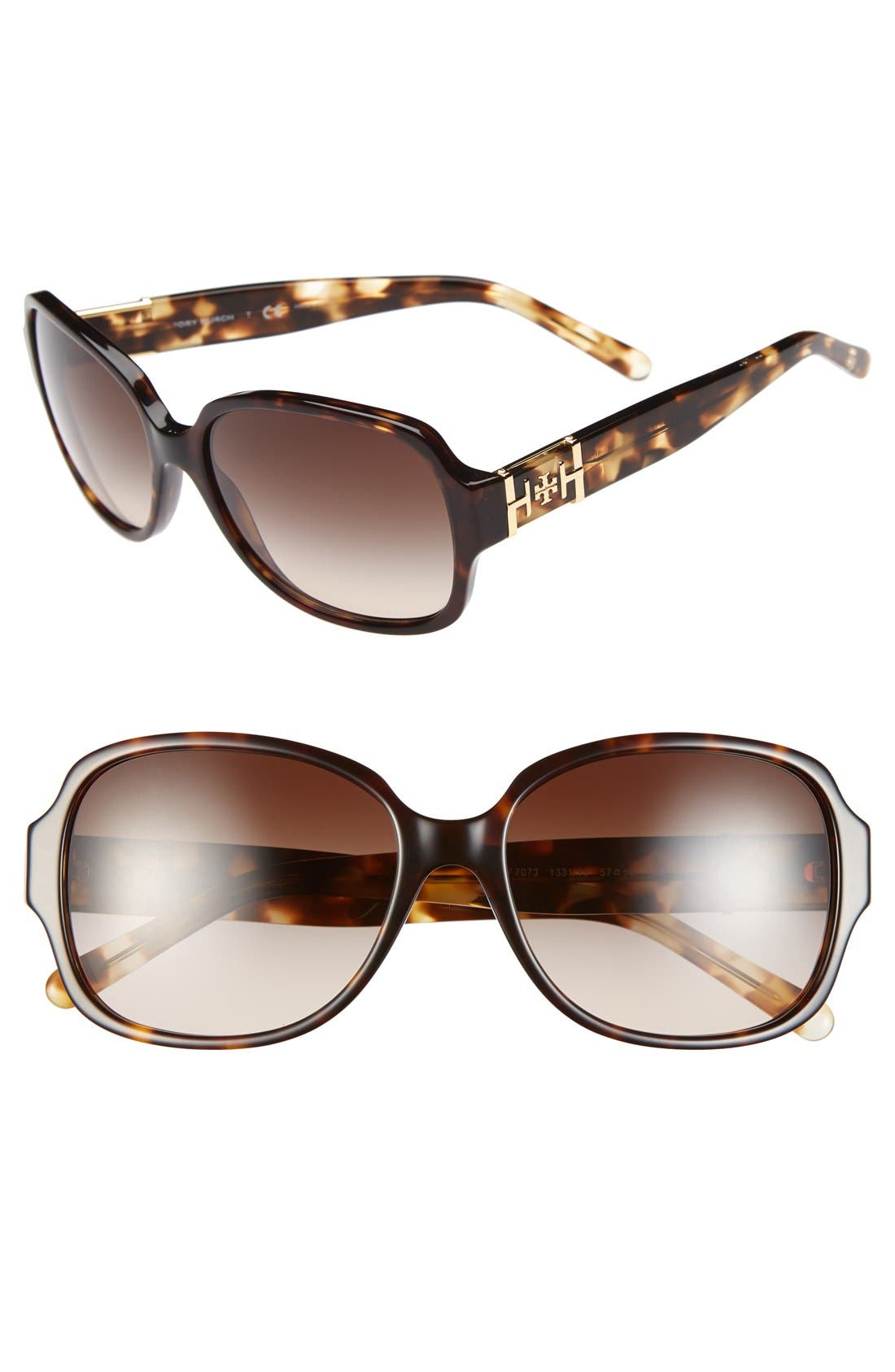 Tory Burch 'P Square' 57mm Sunglasses Nordstrom