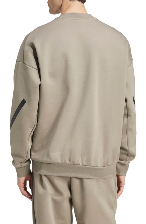 Shop Adidas Originals Adidas Z.n.e Crewneck Sweatshirt In Clay