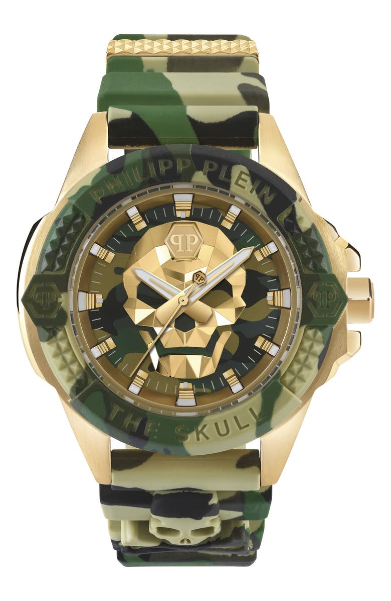 tv station een beetje Helm PHILIPP PLEIN The $kull Silicone Strap Watch, 44mm | Nordstrom