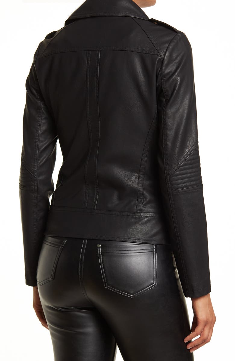 GUESS Faux Leather Asymmetrical Moto Jacket | Nordstromrack