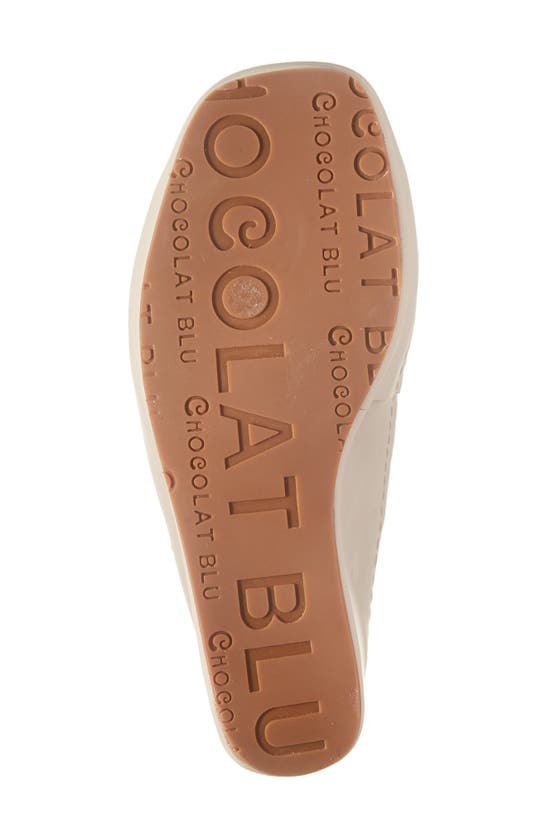 Shop Chocolat Blu Pearl Platform Wedge Sandal In Off White Leather