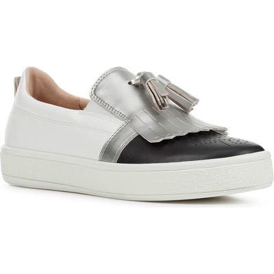 Geox Leelu Metallic Sneaker, White
