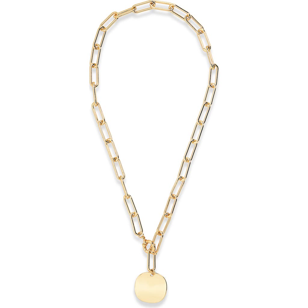 Shop Nordstrom Paper Clip Chain Pendant Necklace In Gold