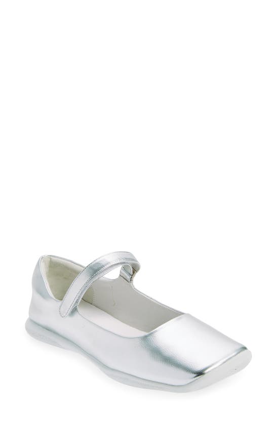 Shop Jeffrey Campbell Coppelia Mary Jane Flat In Silver White