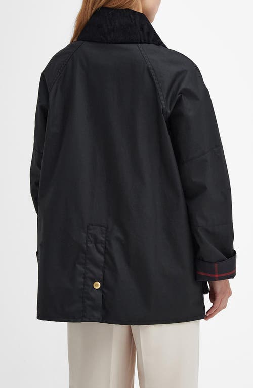 Barbour Allerston Womens Wax Jacket In Black