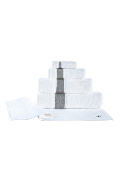 Brooks Brothers Ottoman Rolls Bath Mat In White
