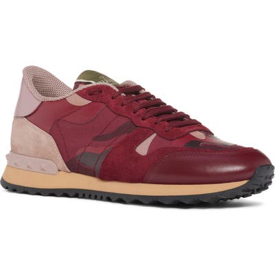 Valentino Garavani Rockrunner Sneaker, Burgundy