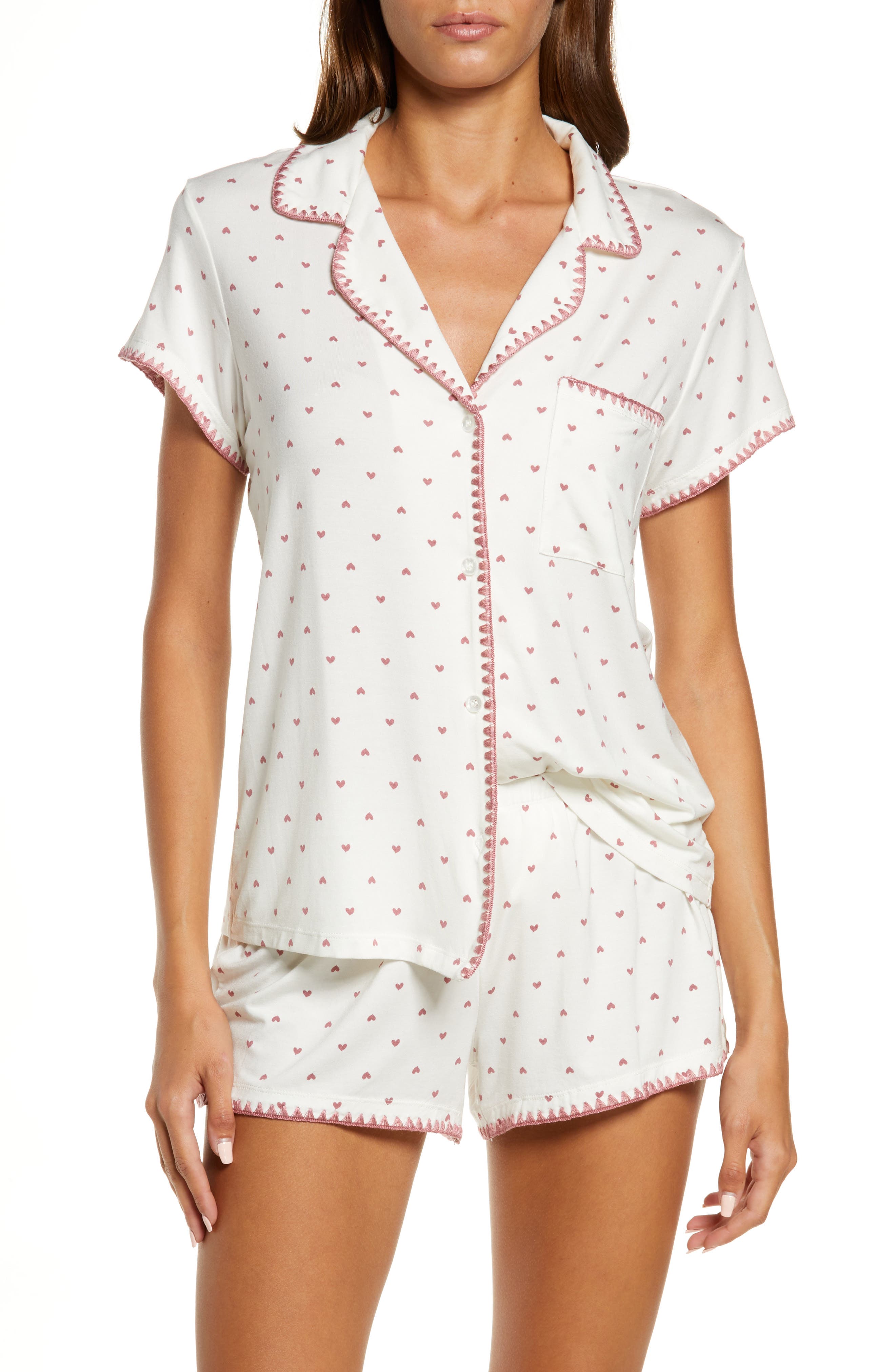 Eberjey Frida Whipstitch Short Pajamas Nordstrom