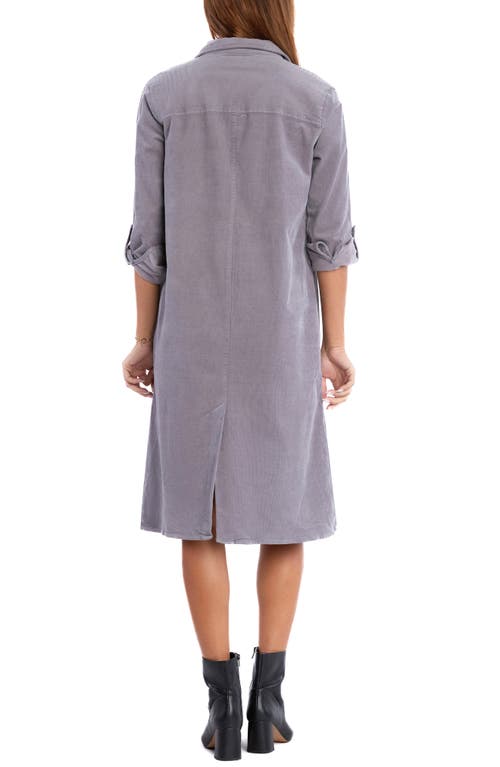 WASH LAB DENIM WASH LAB DENIM CHILL OUT HIGH-LOW CORDUROY SHIRTDRESS