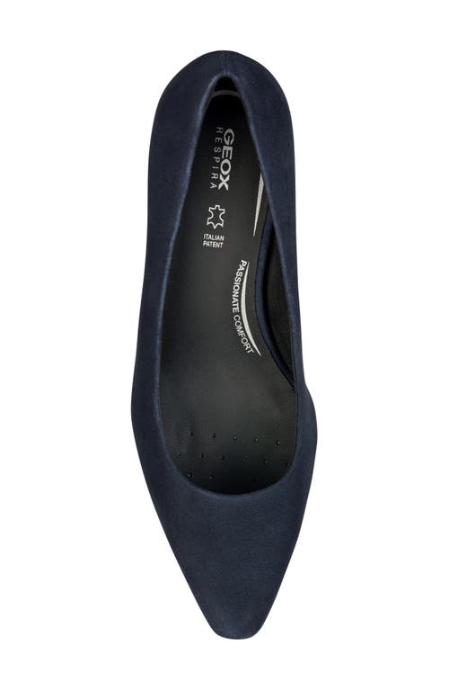 Shop Geox Giselda Block Heel Pump In Dk Jeans