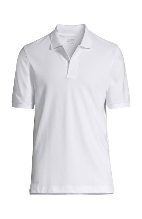 Shop Lands' End Short Sleeve Comfort-first Mesh Polo Shirt In White