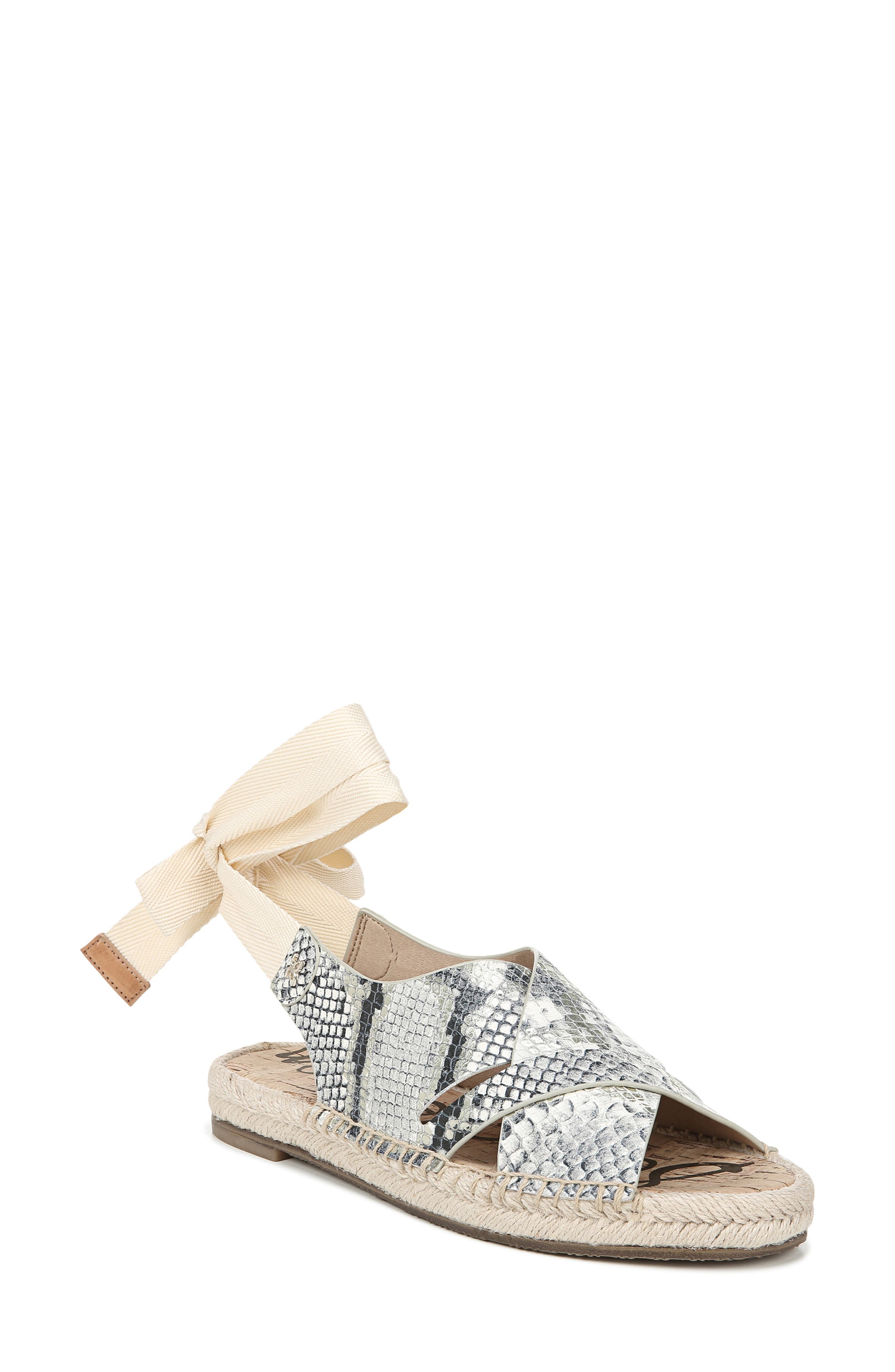 Sam Edelman Alisha Tie Slingback Espadrille Sandal, Black