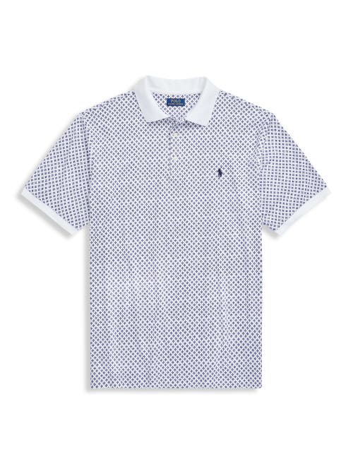 Shop Polo Ralph Lauren Soft Cotton Polo Shirt In Bayberry Foulard Wht