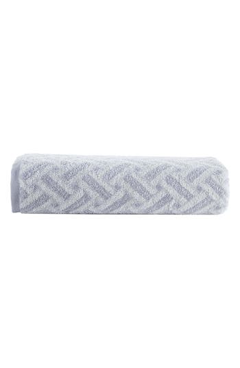 Brooks Brothers Crisscross Stripe Turkish Cotton Bath Sheet In Silver