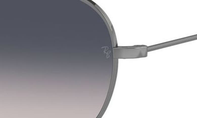 Ray Ban Bain Bridge 57mm Gradient Polarized Aviator Sunglasses In Gunmetal