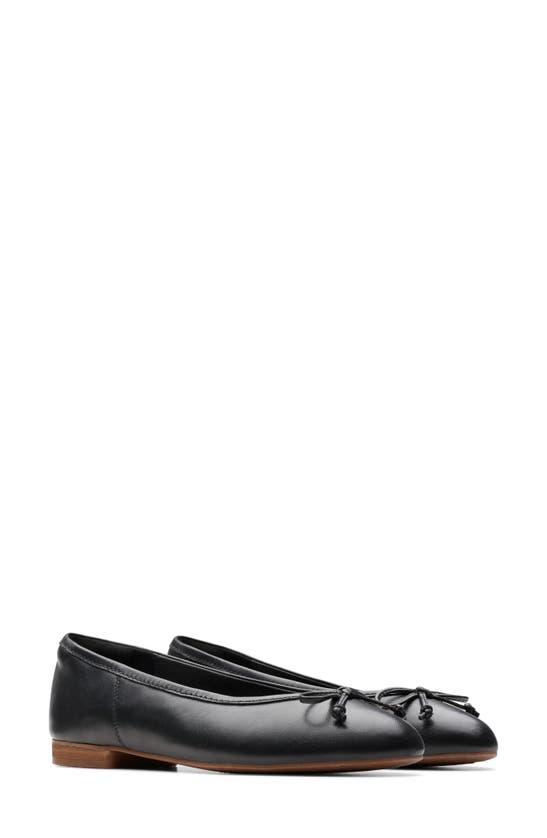 Shop Clarks Fawna Lily Ballet Flat In Black Leather