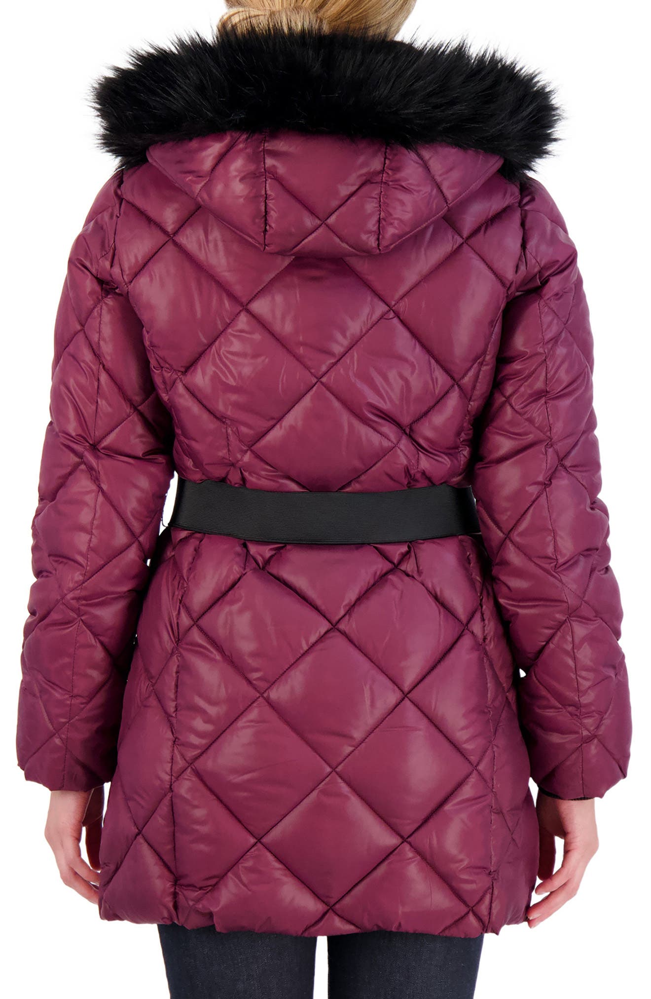 belted duvet coat