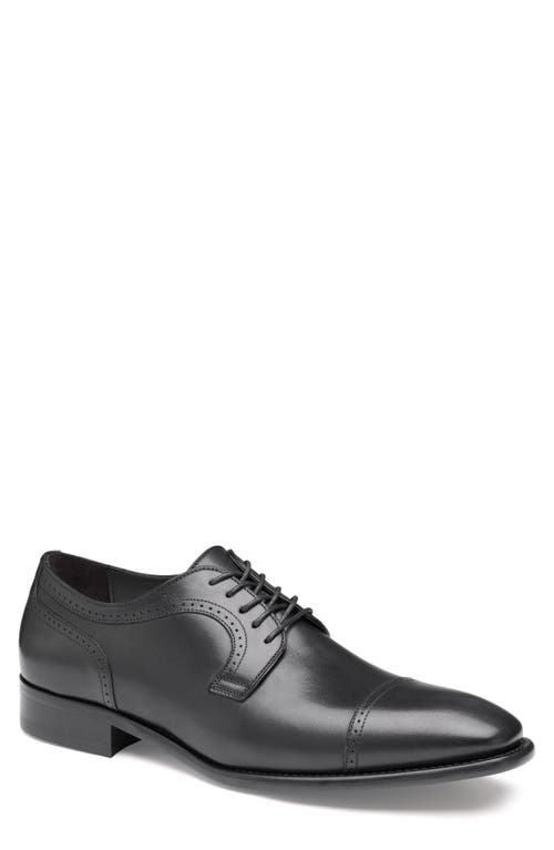 J & M COLLECTION Cormac Cap Toe Derby in Black