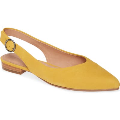 Caslon Lexie Pointed Toe Slingback Flat- Yellow
