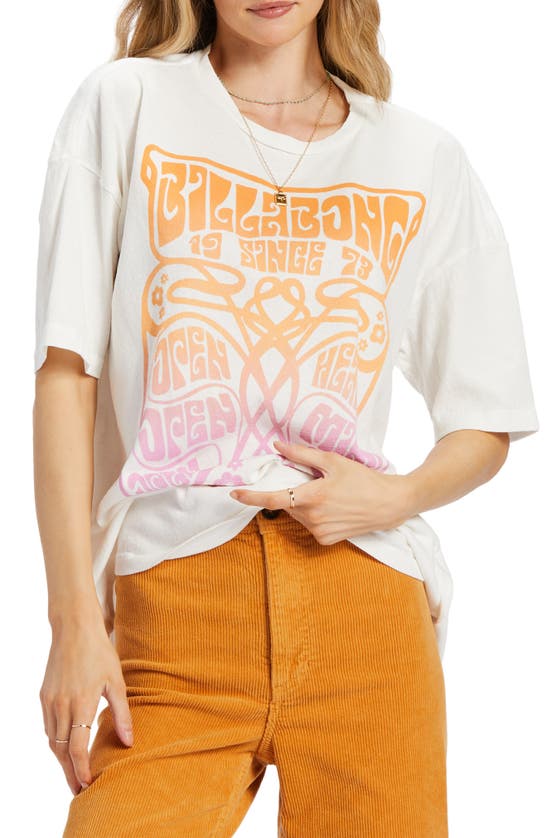 BILLABONG OPEN HEART OVERSIZE COTTON GRAPHIC T-SHIRT