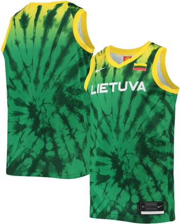 Men's Lithuania Basketball Nike Green/Gold 2020 Summer Olympics Limited  Jersey