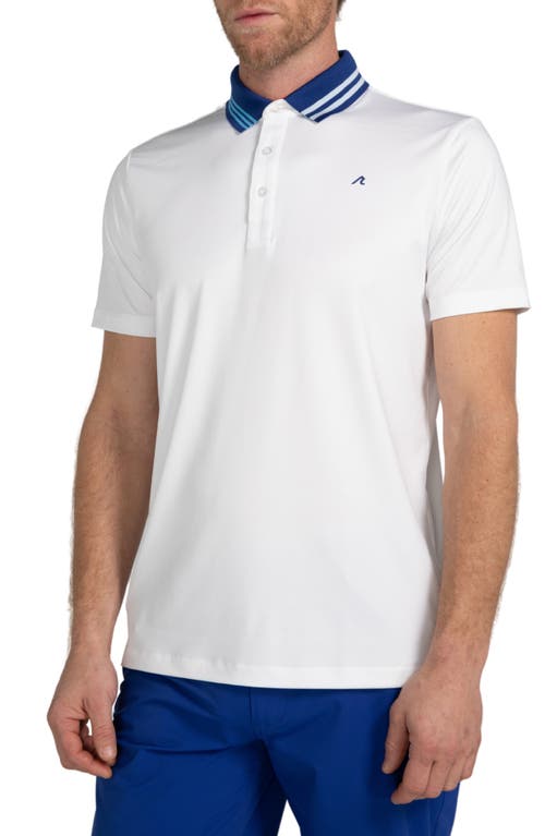 Harley Solid Tipped Polo in Bright White