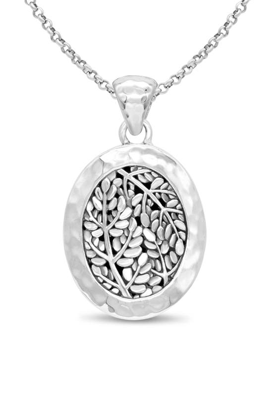 Shop Devata Sterling Silver Filigree Pendant Necklace In Silver/filigree Center