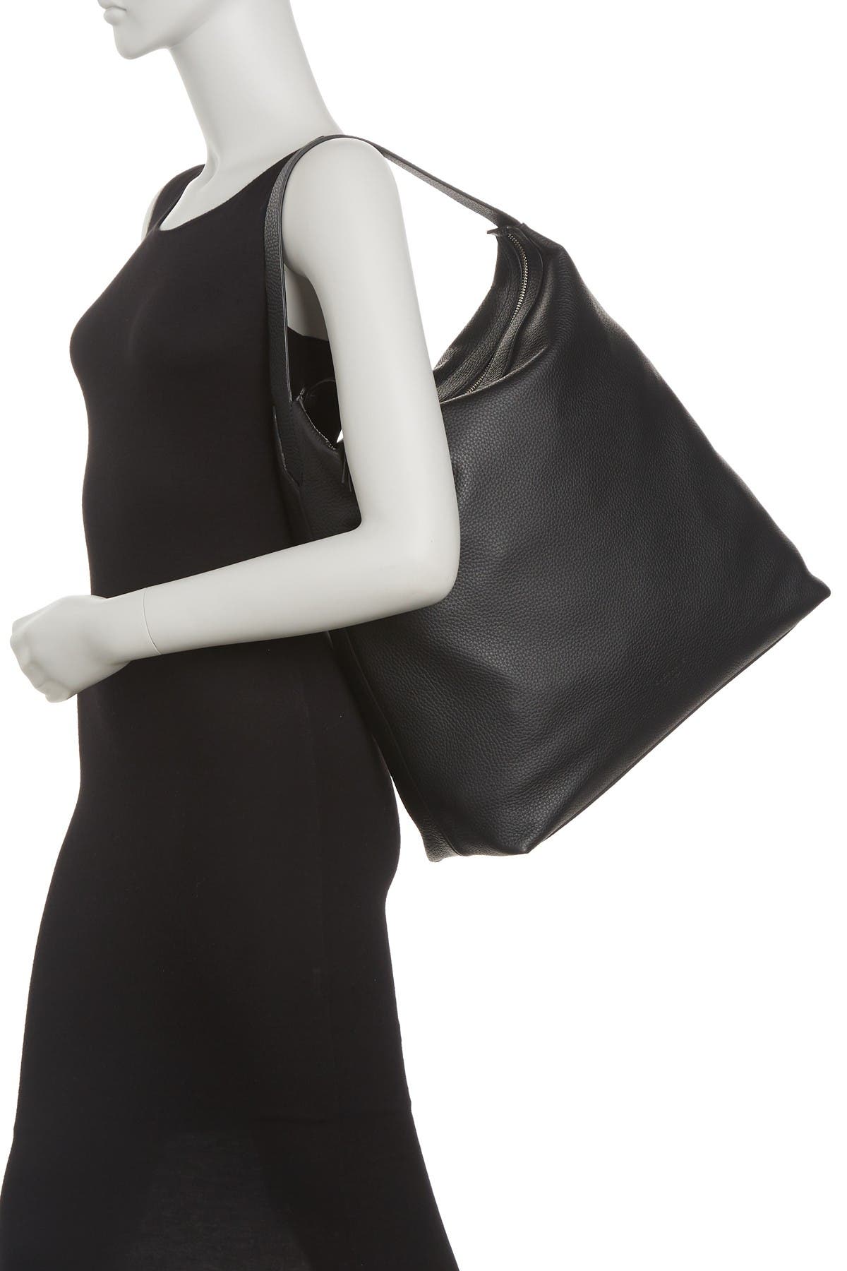 Everlane The Boss Leather Hobo Bag In Black