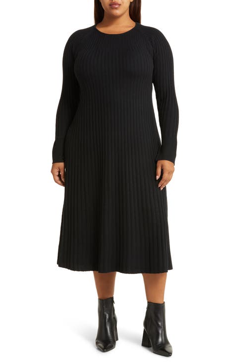 Plus Mini Hoodie Dress Long Sleeve Cotton Blend – HER Plus Size by