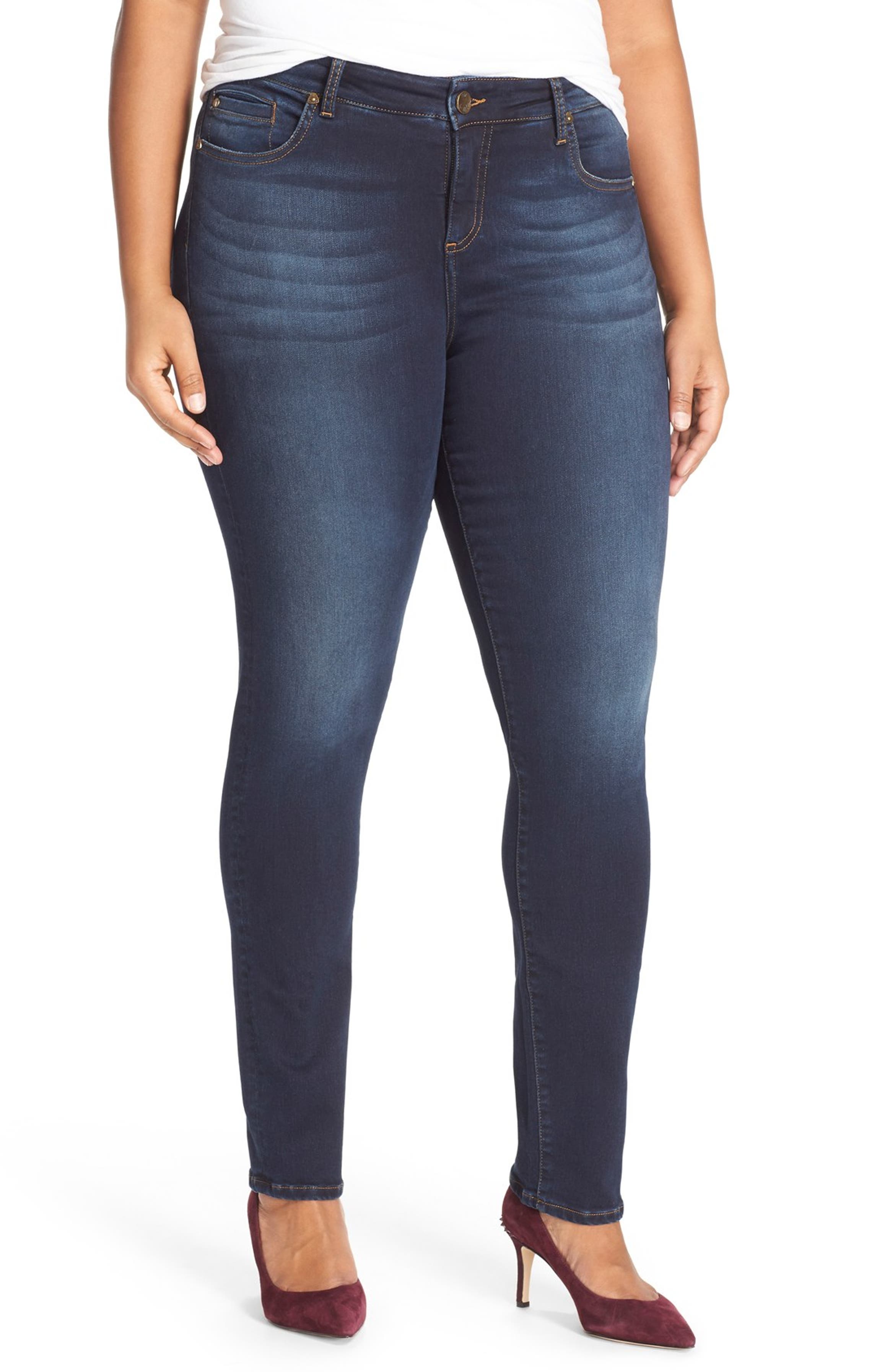 KUT from the Kloth 'Diana' Stretch Skinny Jeans (Brisk) (Plus Size ...