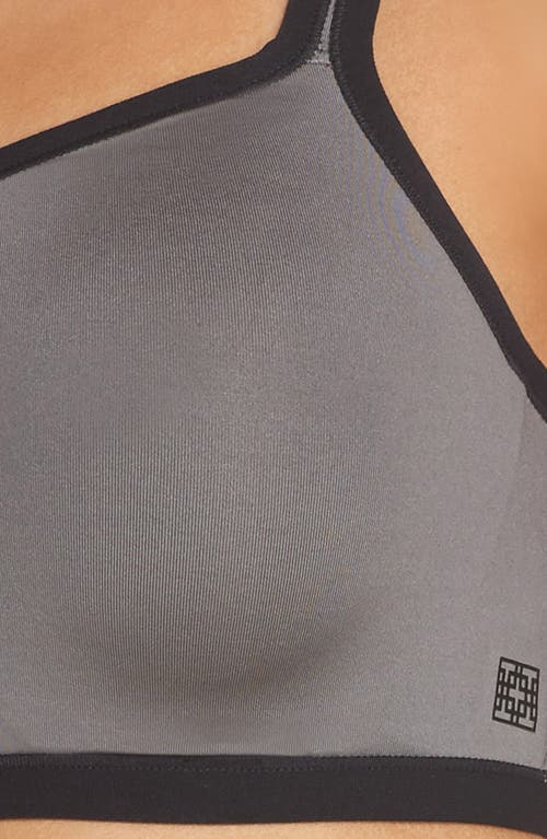 Shop Natori Yogi Convertible Sports Bra In Grey/black