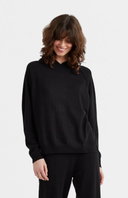 Shop Chinti & Parker Wool Cashmere Boxy Hoodie In Black