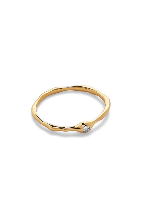 Shop Monica Vinader Siren Lab Grown Diamond Ring In 18k Gold Vermeil