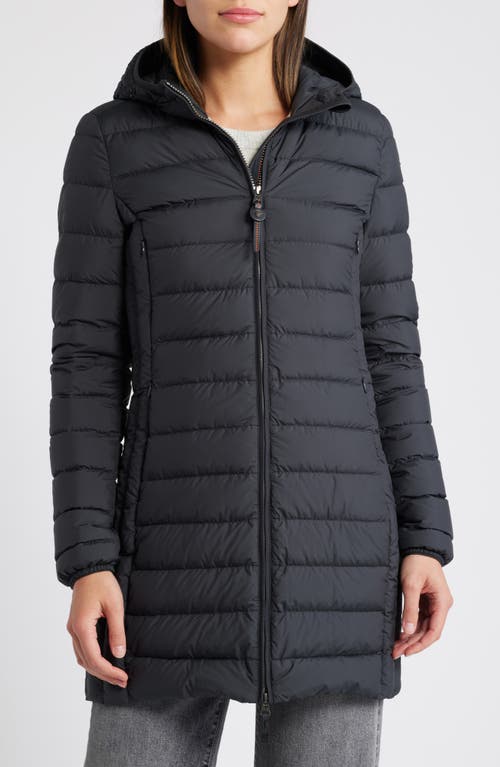 Parajumpers Irene 600-Fill-Power Down Puffer Long Jacket in Black 