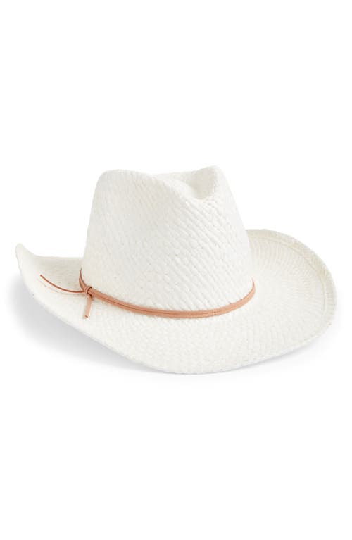 Treasure & Bond Straw Cowboy Hat in White Combo at Nordstrom