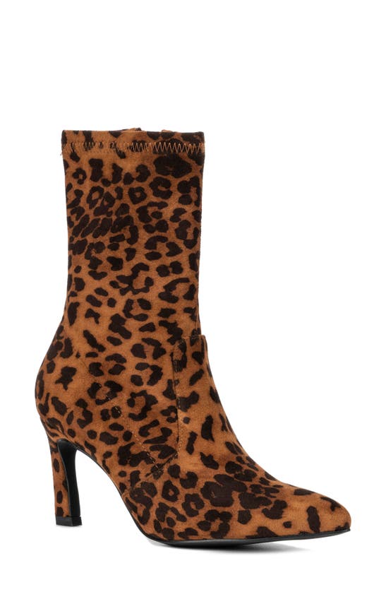 New York And Company Xandra Pointed Toe Bootie In Brown
