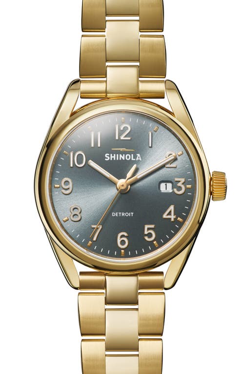 Shinola Derby Bracelet Watch, 38mm In Gold