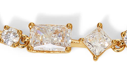 Shop Nadri Cubic Zirconia Line Bracelet In Gold