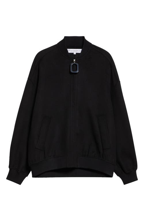 Shop Jw Anderson Wool Bomber Jacket In Black