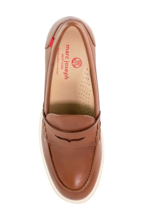 Shop Marc Joseph New York Camden Street Penny Loafer In Cognac Burnished Napa