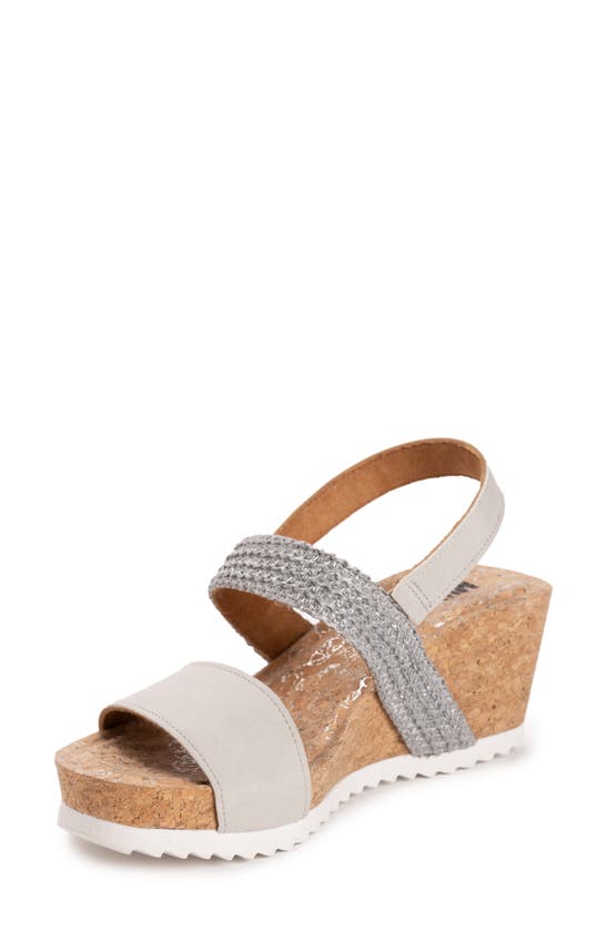 Shop Muk Luks Wendy Platform Wedge Sandal In Silver