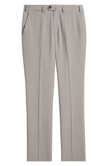 Emporio Armani G-line Flat Front Pants In Grey