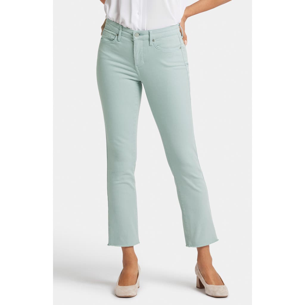 Nydj Sheri Frayed Hem Slim Jeans In Snowpass Mint