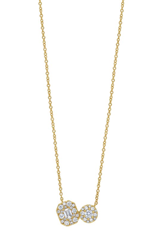 Shop Bony Levy Maya Diamond Asymmetric Pendant Necklace In 18k Yellow Gold