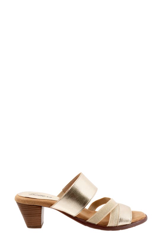 Shop Trotters Maxine Slide Sandal In Gold Metallic