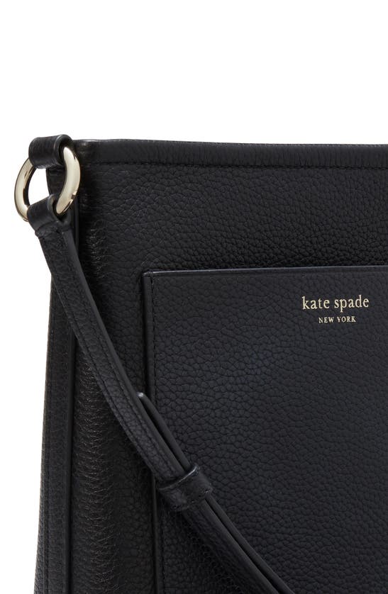 Shop Kate Spade New York Ava Pebble Leather Swing Crossbody Bag In Black