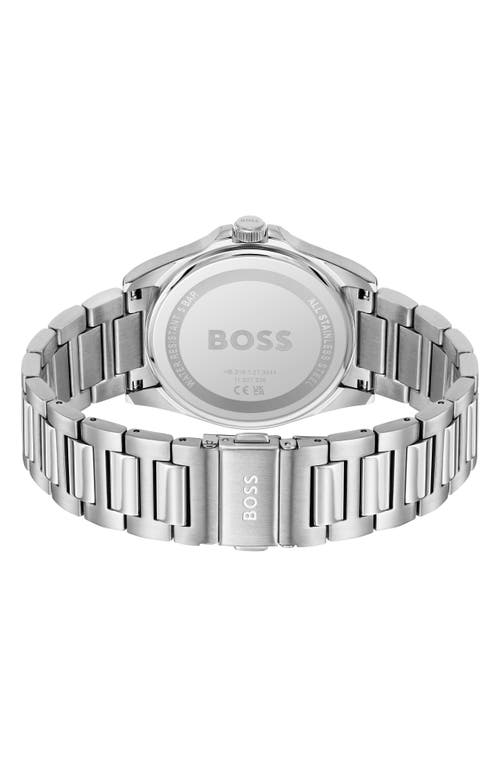 Hugo Boss Men's Strike Quartz Basic Calendar Stainless Steel Watch 41mm In Blue